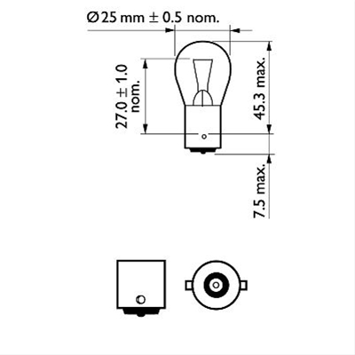 BEC 12V18W STOP P25 (SE FACTUREAZA CATE 10)