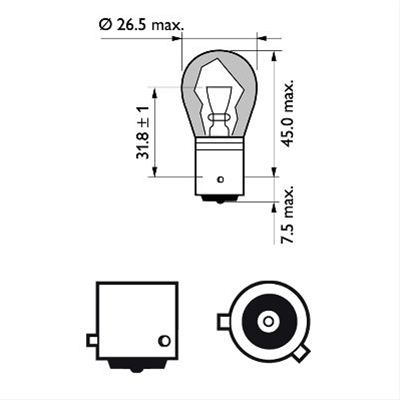 SET 2 BECURI 12V TIP PY21W SILVER VISION PACHET SIMPLU