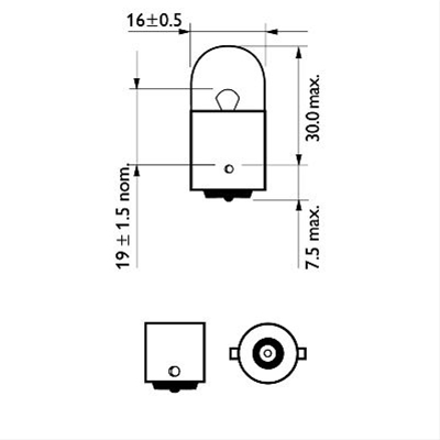 BEC 12V TIP R10W (SE FACTUREAZA CATE 10)