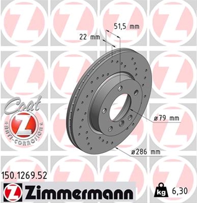 Imagine pentru produsul „## DISC FRANA (LIVRABIL NUMAI PERECHE)  ZIMMERMANN"