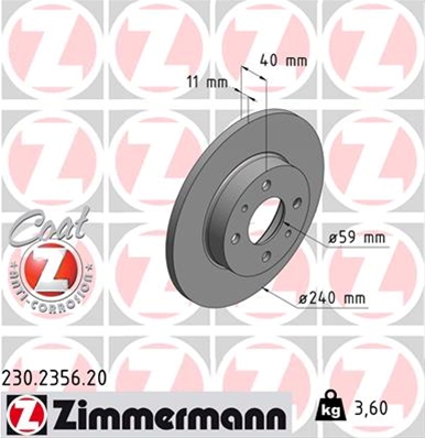 Imagine pentru produsul „DISC FRANA LIVRABIL NUMAI PRECHE ZIMMERMANN  PROMO LIMITAT FD NBB"