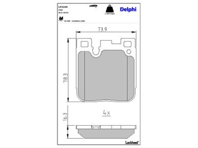 Imagine pentru produsul „SET PLACUTE FRANA - DELPHI NBB"