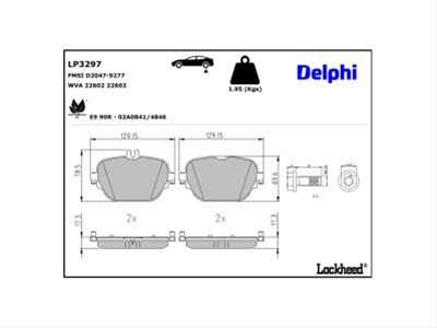 Imagine pentru produsul „SET PLACUTE FRANA - DELPHI NBB"