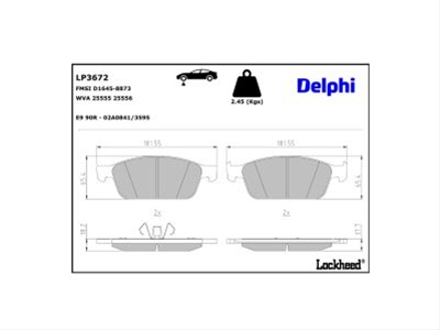 Imagine pentru produsul „SET PLACUTE FRANA - DELPHI NBB"