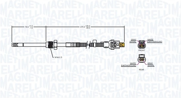 (STS0185) SENZOR TEMPERATURA GAZE ESAPAMENT SE22 MARELLI