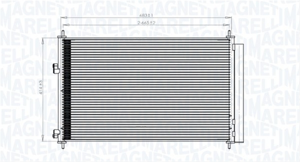 CONDENSATOR A/C (BC742) MARELLI SE25