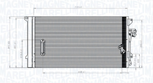 Imagine pentru produsul „CONDENSATOR A/C (BC743) MARELLI SE25"
