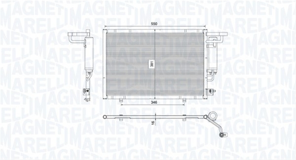 Imagine pentru produsul „CONDENSATOR A/C (BC754) MARELLI"
