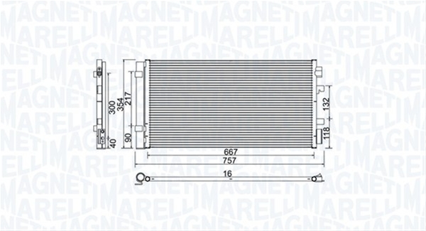 CONDENSATOR A/C (BC762) MARELLI