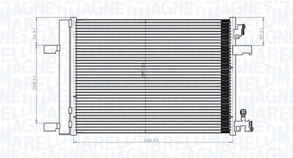 Imagine pentru produsul „CONDENSATOR A/C (BC769) MARELLI SE25"