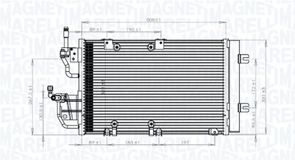 CONDENSATOR A/C (BC771) MARELLI