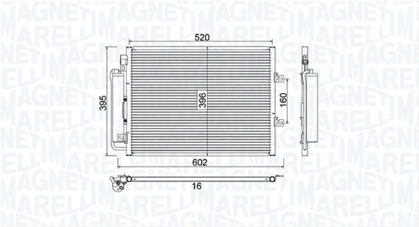 CONDENSATOR A/C (BC780) MARELLI