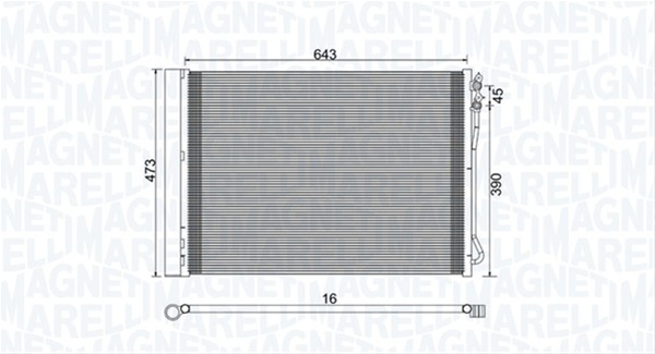 CONDENSATOR A/C (BC781) MARELLI SE25