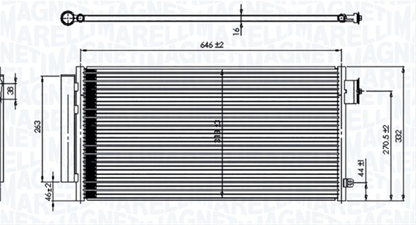 CONDENSATOR A/C (BC791) MARELLI