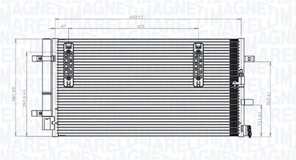 CONDENSATOR A/C (BC827) MARELLI SE25