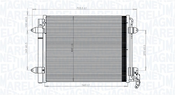 CONDENSATOR A/C (BC833) MARELLI