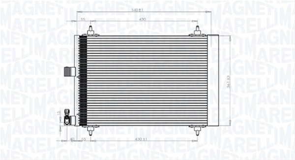 Imagine pentru produsul „CONDENSATOR A/C (BC839) MARELLI SE25"