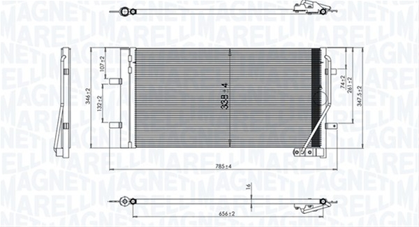 CONDENSATOR A/C (BC842) MARELLI SE25