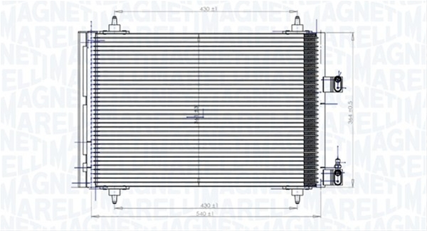 Imagine pentru produsul „CONDENSATOR A/C (BC849) MARELLI SE25"