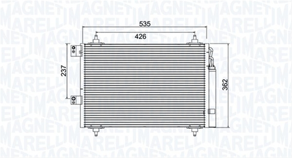 CONDENSATOR A/C (BC936) MARELLI SE25