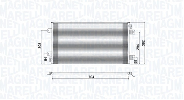 CONDENSATOR A/C (BC941) MARELLI SE25