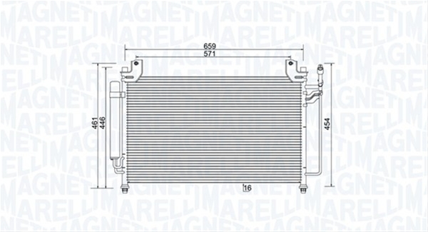CONDENSATOR A/C (BC990) MARELLI SE25