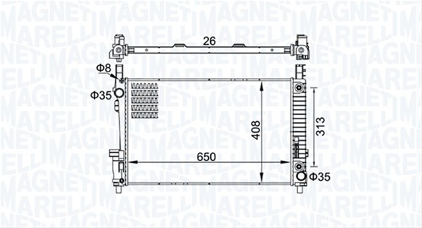 RADIATOR MOTOR (BM1517) MARELLI