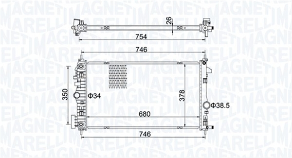 RADIATOR MOTOR (BM1523) MARELLI