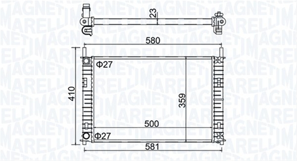 Imagine pentru produsul „RADIATOR MOTOR (BM1527) MARELLI"