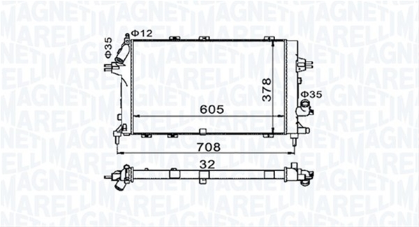 Imagine pentru produsul „RADIATOR MOTOR (BM1534) MARELLI"