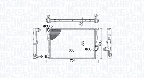 RADIATOR MOTOR (BM1552) MARELLI