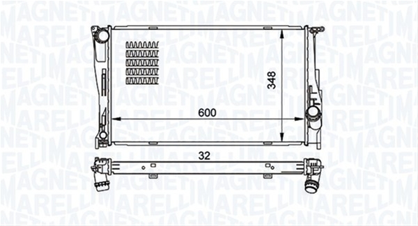 Imagine pentru produsul „RADIATOR MOTOR (BM1575) MARELLI"