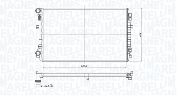 Imagine pentru produsul „RADIATOR MOTOR (BM1734) MARELLI"
