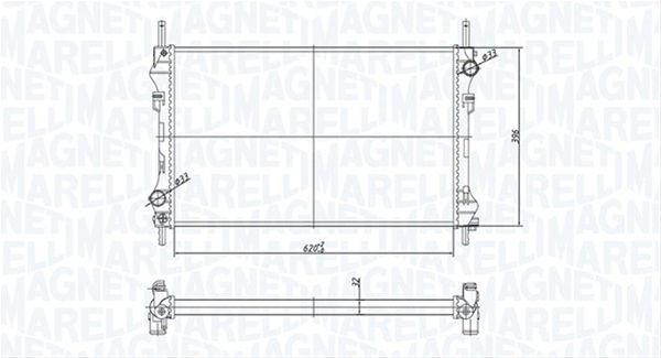Imagine pentru produsul „RADIATOR MOTOR (BM1833) MARELLI"