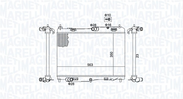 Imagine pentru produsul „RADIATOR MOTOR (BM1847) MARELLI"