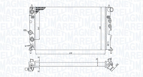 Imagine pentru produsul „RADIATOR MOTOR (BM1903) MARELLI"