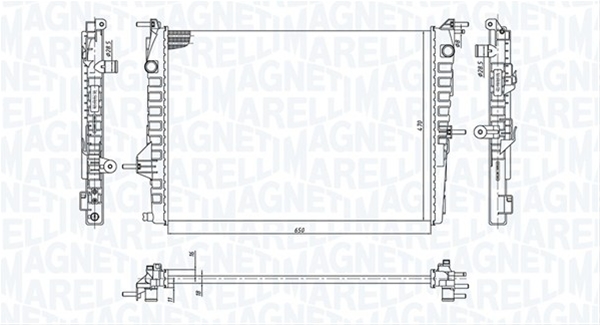 Imagine pentru produsul „RADIATOR MOTOR (BM1993) MARELLI"
