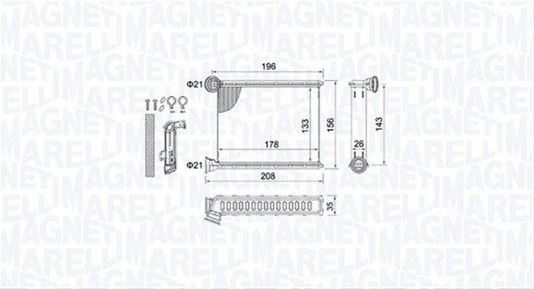 (BR459) CALORIFER SE25 MARELLI