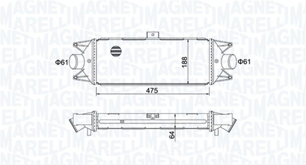Imagine pentru produsul „(MST401) INTERCOOLER SE22 MARELLI"