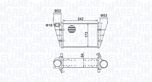 Imagine pentru produsul „INTERCOOLER (MST407) MARELLI"