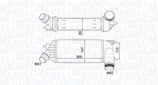 Imagine pentru produsul „INTERCOOLER (MST414) MARELLI"