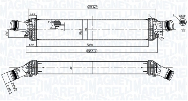 Imagine pentru produsul „INTERCOOLER (MST443) MARELLI"