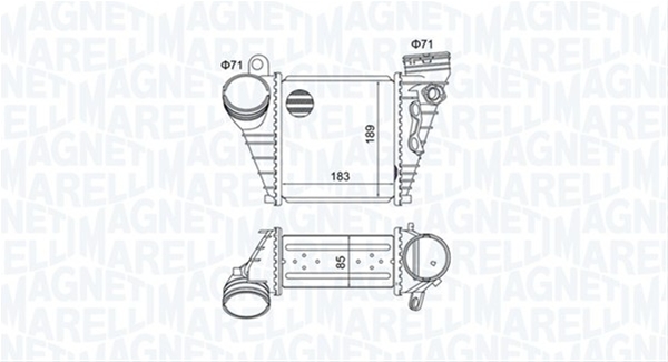 Imagine pentru produsul „INTERCOOLER (MST523) MARELLI"