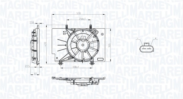 Imagine pentru produsul „ELECTROVENTILATOR RADIATOR (MTC734AX) MARELLI"