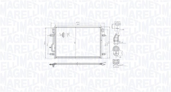 Imagine pentru produsul „CONDENSATOR A/C (BC884) MARELLI SE25"