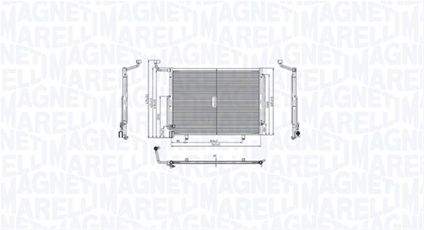 CONDENSATOR A/C (BC884) MARELLI SE25