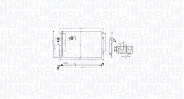 Imagine pentru produsul „CONDENSATOR A/C (BC884) MARELLI SE25"