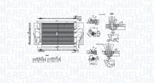 Imagine pentru produsul „CONDENSATOR A/C (BC884) MARELLI SE25"