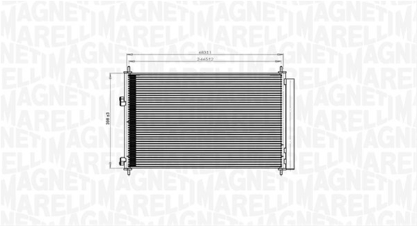 CONDENSATOR A/C (BC742) MARELLI SE25