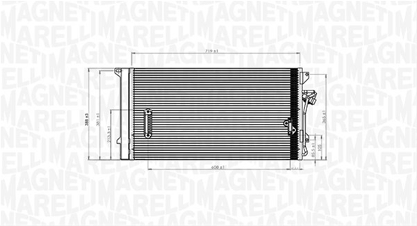 CONDENSATOR A/C (BC743) MARELLI SE25